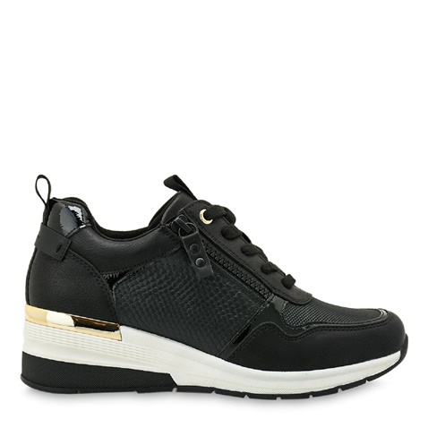 JK LONDON-Γυναικεία sneaker wedges JK LONDON T157E7513 μαύρα