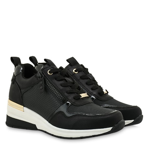 JK LONDON-Γυναικεία sneaker wedges JK LONDON T157E7513 μαύρα