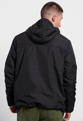 FUNKY BUDDHA-Ανδρικό overhead jacket FUNKY BUDDHA μαύρο