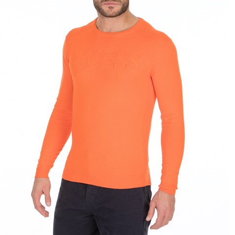 GUESS-Ανδρικό πουλόβερ GUESS πορτοκαλί