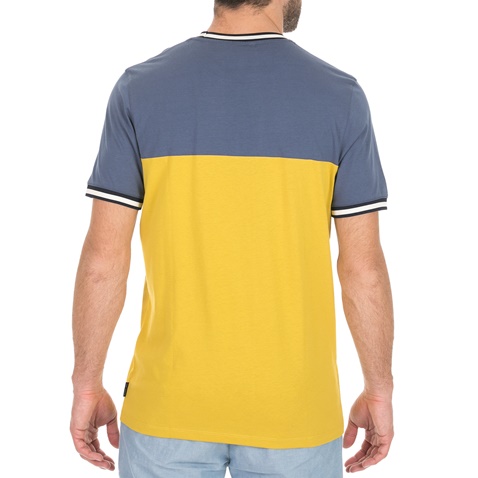 TED BAKER-Ανδρική μπλούζα TED BAKER μπλε κίτρινη